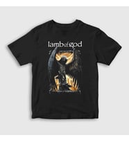 Presmono Unisex Çocuk Siyah Angel Lamb Of God T-Shirt 393641tt