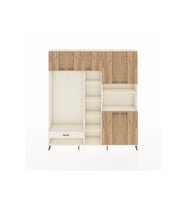 Arges Dolap 11 Raflı Tek Çekmeceli 7 Kapaklı 220x30x243 Aytaşı-Çam/Aytaşı