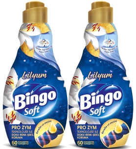 Bingo Soft Çamaşır Yumuşatıcı Konsantre 1440ML Lilyum (2 Li Set)