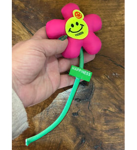PEMBE ŞİŞME GÜLEN ÇİÇEKLİ İĞNELİ BROŞ ÇANTA GİYİM AKSESUARI 24X8 CM