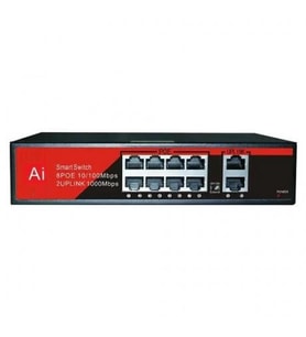 EZCOOL 8port EZ-08PSF 10/100 2-UPLINK 120W FULL POE SWITCH
