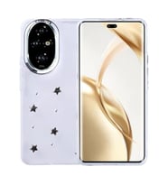 Coverzone Honor 200 Pro ile uyumlu K?l?f Airbag K�?eli 2mm Kamera �?k?nt? Korumal? Simli ?effaf Bask?l? Z-Kutup Kapak Y?ld?z