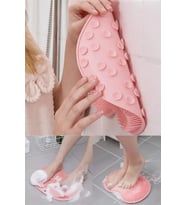 Vantuzlu Silikon Banyo Fırçası Ayak Masaj Pedi Sırt Kesesi Vücut Yıkama Lifi