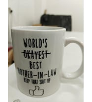 Dünyanın En İyi Kayınvalide Kupası - Komik World's Best Mother in Law Seramik Bardak 325ml