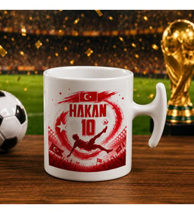 BK Gift Kişiye Özel Türkiye Taraftar Temalı 2026 Dünya Kupası Tasarımlı Hammer Kupa Bardak -8, Tek Yürek Milli Takım Ruhu