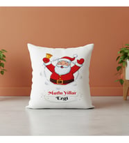 Noel Baba Temalı Yılbaşı Yastık Kişiye Özel