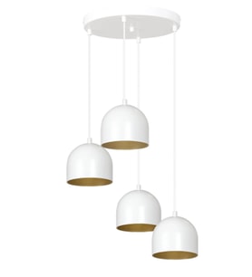 RİOLİGHT MODERN,RUSTİK,VİNTAGE,RETRO BEYAZ 4XE27 DUYLU METAL SARKIT AVİZE TABAN ÇAPI:30CM