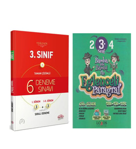 Editör Yayınları 3. Sınıf 6 Deneme ve Lodos Eğlenceli Paragraf Soru Bankası Seti 2 Kitap