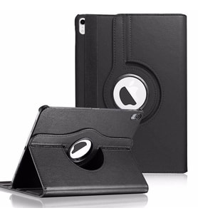 Microsonic Apple iPad Mini 6 2021 (A2567-A2568-A2569) Kılıf 360 Dönerli Stand Deri Siyah
