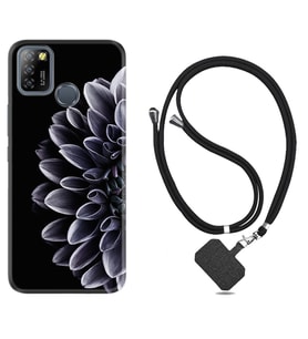 INFINIX Smart 4 5 6 Zero 8 S5 Pro Kılıf Boyun Askılı Silikon Çiçekler 1639