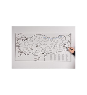 S.T. TÜRKİYE HARİTASI 56 CM-110 CM