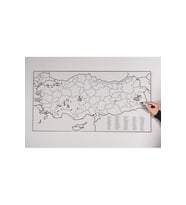 S.T. TÜRKİYE HARİTASI 56 CM-110 CM