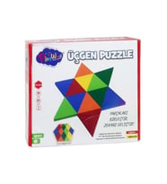 Ahşap Üçgen Puzzle 7 Renk 25 Parça 36M+