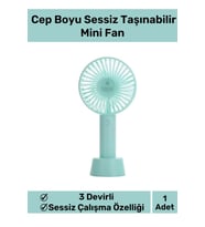 Özel Üretim Usb Şarjlı 3 Kademeli Sessiz Taşınabilir Mini Fan Pervaneli Soğutucu Küçük Vantilatör