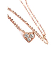 Swarovski Taşlı 925ayar Gümüş Rose Tek Taş kolye