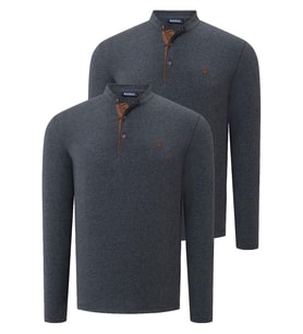 İKİLİ SET V4009 DEWBERRY ERKEK SWEATSHIRT-ANTRASİT-ANTRASİT