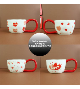 Love Kalp Seramik Kahve Kupası BM-2387