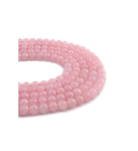 Pembe Kuvars Taşı Küre Kesim Parlak 6mm Doğal Taş Dizi [AB]