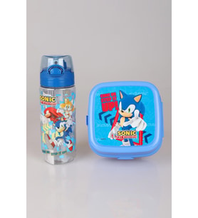 LİSANSLI SONIC 2 KATLI BESLENME KUTUSU / LUNCH BOX VE 500 ML TRITAN MATARA 2'LİSİ