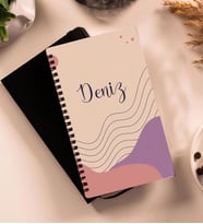 Kişiye Özel Tasarımlı Ahşap Kapaklı Defter 