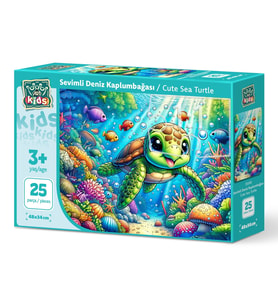 Art Çocuk Sevimli Deniz Kaplumbağası 25 Parça Puzzle