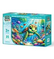Art Çocuk Sevimli Deniz Kaplumbağası 25 Parça Puzzle