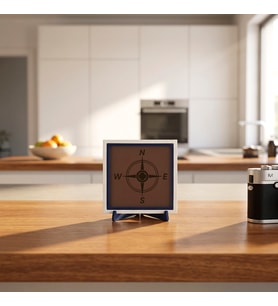 Compass Tasarımlı Modern Dekoratif Obje, Seyahat Tutkunları İçin Şık Bir Parça 10x10 cm
