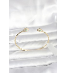 Pirinç Gold Renk Yılan Model Bileklik 5886