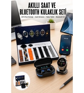 Seti Bluetooth Kulaklık Ucuz Kaliteli Yeni Nesil Akıllı Saat