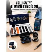 Seti Bluetooth Kulaklık Ucuz Kaliteli Yeni Nesil Akıllı Saat