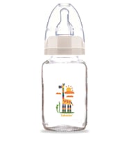 Bebedor Desenli Cam Biberon 125ML (Kod:30302) Seçenekli (Lacivert)