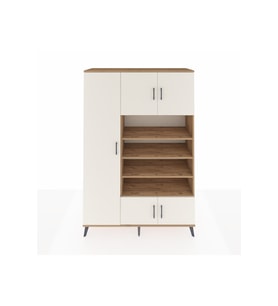 Hyperion Dolap 10 Raflı 5 Kapaklı 132x44x195 Çam-Aytaşı/Çam
