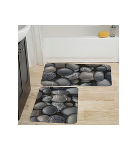 Eliana Home Baskılı 2'li Banyo Paspas Takımı RVG5028