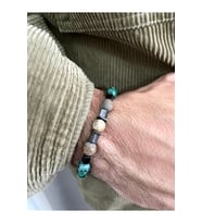 Unisex Jasper Taşı Ile Dizayn Edilmiş Şık Bileklik