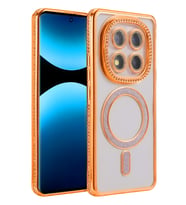 Mey İthalat® Redmi Note 15 Pro 4G Joke Simli Magneticsafe Kılıf - Turuncu