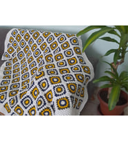 Ayla Karakılçık 180x120cm Beyaz Motifli Battaniye