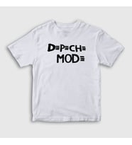Presmono Unisex Çocuk Beyaz Logo Depeche Mode T-Shirt 140642tt (Beyaz)