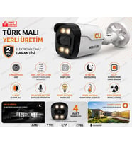 ICU 2mp 3.6mm Sabit Lens Dahili Sesli Ve Gece Renkli IR AHD Kamera