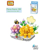 LOZ Micro Block Serisi Sevimli Çiçek 390 Parça Oyuncak Yapım Seti FFLZ-8832 (Standart)