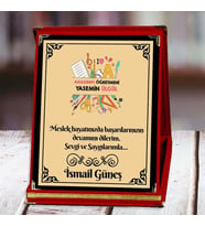 Anasınıfı Öğretmeni Baskılı Plaket (4. Tasarım)  Kişiye Özel (Kırmızı)