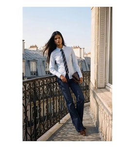 Defacto Mia Flare Fit Mavi - Siyah Kadın Jean Pantolon G6399AX/NM82