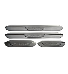 Honda Civic Kapı Eşiği 4 Parça - Krom Taşlı  2016-2021 Arası, SD