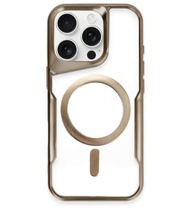 iPhone 16 Pro Max Kılıf Boyi Magsafe Silikon Kapak - Kahverengi
