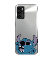 Oppo A16 Uyumlu Stitch Desenli Şeffaf Telefon Kılıfı