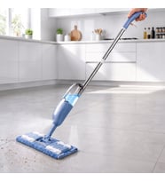 Doldurulabilir Su Hazneli Spreyli Mop Mikrofiber Bezli