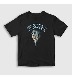 Presmono Unisex Çocuk Siyah Logo V2 Eagles T-Shirt 383792tt