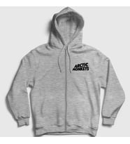 Presmono Unisex Gri Logo Arctic Monkeys Fermuarlı Kapüşonlu Sweatshirt 14553tt (Gri)