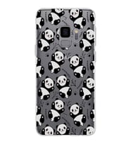 Samsung Galaxy S9 Kapak Panda Tasarımlı Şeffaf Silikon Kılıf