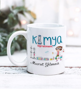 Kimya Öğretmeni Tasarımlı Kişiye Özel Kupa Bardak (Beyaz)