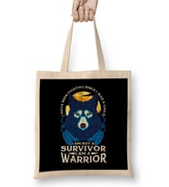 I Have Been Fighting Since I Was A I Am Not A Survivor I Am A Warrior Fierce Wolf Bez Çanta Uzun Saplı
